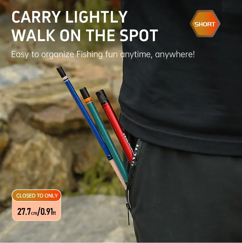 CEMREO 2025 Nueva caña de pescar telescópica de viaje para objetos pequeños 1,4-2,4 m Aparejos de pesca ultracorto Modelo: ARCHER - imagen 3