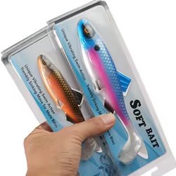 Kit de Señuelos blandos grandes, 24g, 56g, equipo de Pesca, aparejos de cola 3D, Swimbait de silicona, juego de Pesca de agua dulce y salada, cebo Artificial, 1-2 uds.
