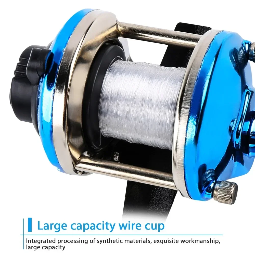 Sougayilang-carrete de pesca en hielo, accesorio con Ratio de engranaje 3,5: 1, Mini carrete de arrastre de 3 colores, bobina de Baitcasting, viene con línea de nailon de 50M - imagen 3