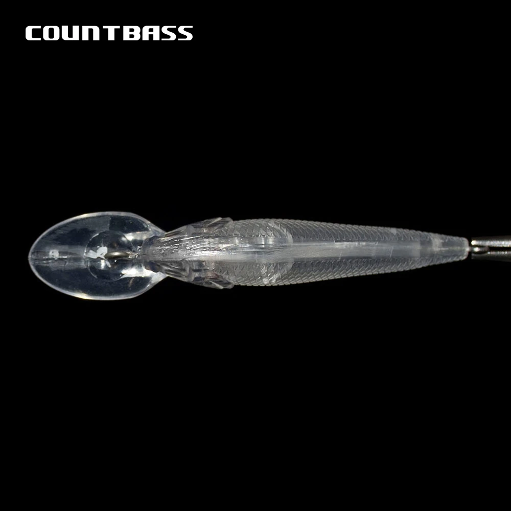 Countbass 10 cuerpos de señuelo en blanco, pececillo que se hunde 52 mm/2 "3 g/0,11 oz, cebo de pesca sin pintar, enchufe, sábalo, Wobblers
