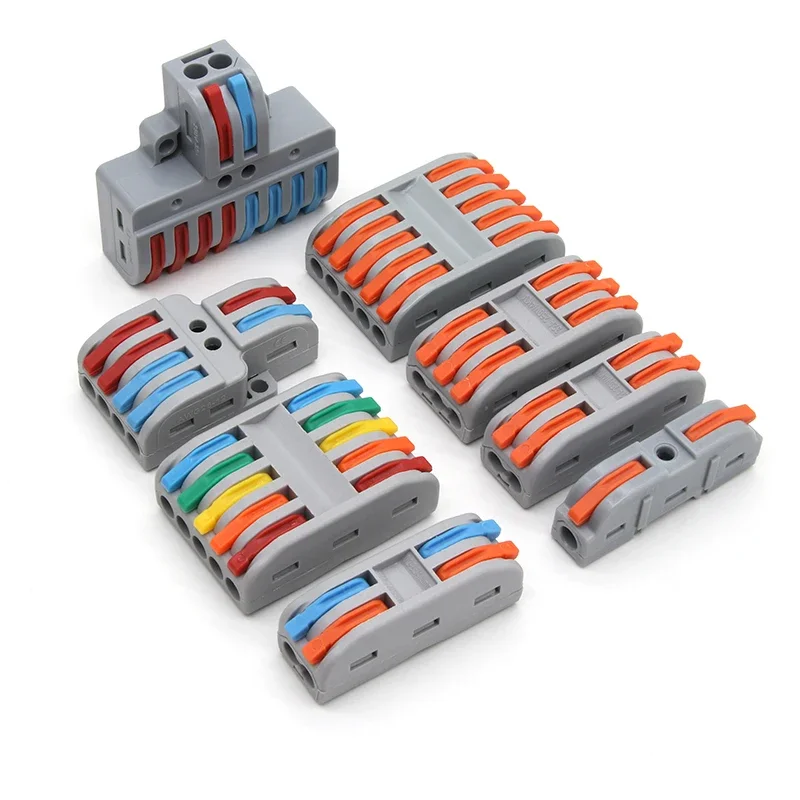 Conectores de Cable rápido, conexión de Cable de cableado de empalme compacto Universal, Terminal Conductor de empuje de 0,08-4.0mm2 - imagen 3