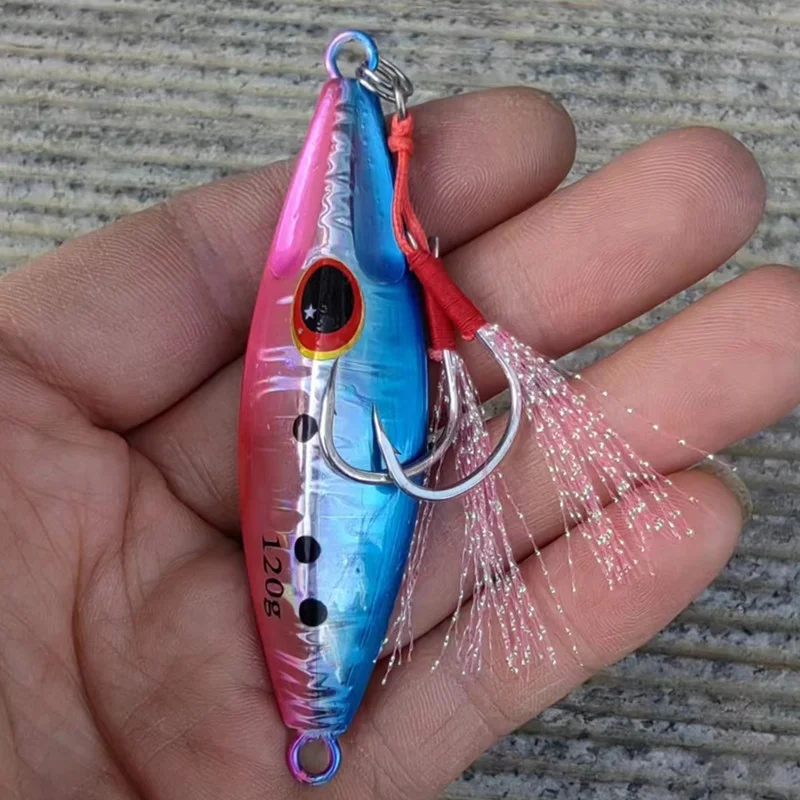 Japón 60g 80g 100g 120g 150g cuchillo con estampado 3D señuelo de jigging plantilla lenta lubina caballa atún barco de pesca señuelo de pesca