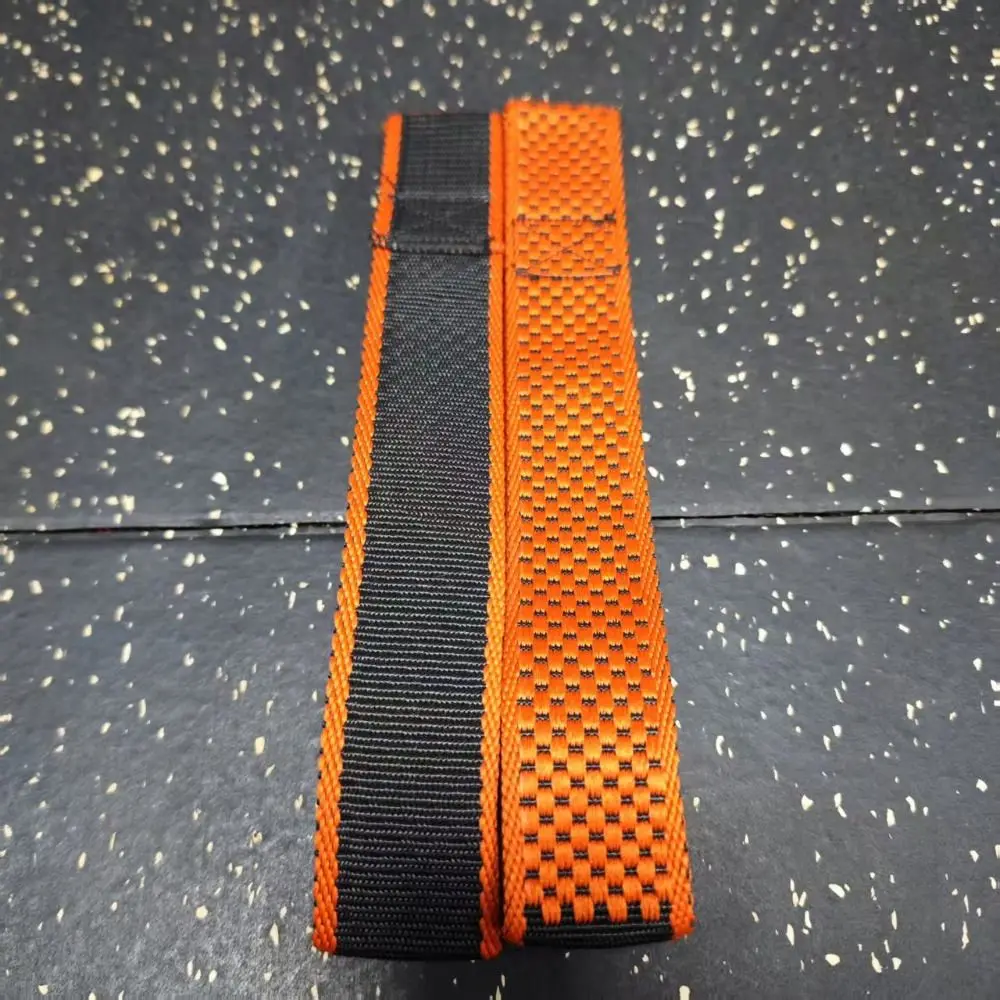 1 par de correas de levantamiento de Fitness naranjas y negras, muñequeras antideslizantes resistentes al desgaste para levantamiento de pesas, duraderas y ajustables - imagen 2