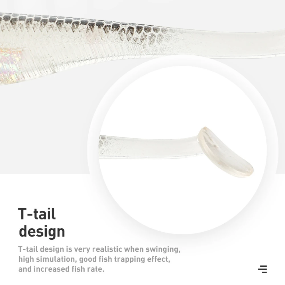 Señuelos de pesca, cebos blandos, 10cm, 5,4g, 12,8 cm, 9,7g, Iscas blandas, cebos artificiales, Leurre Louple para lubina, cebos de pesca - imagen 5