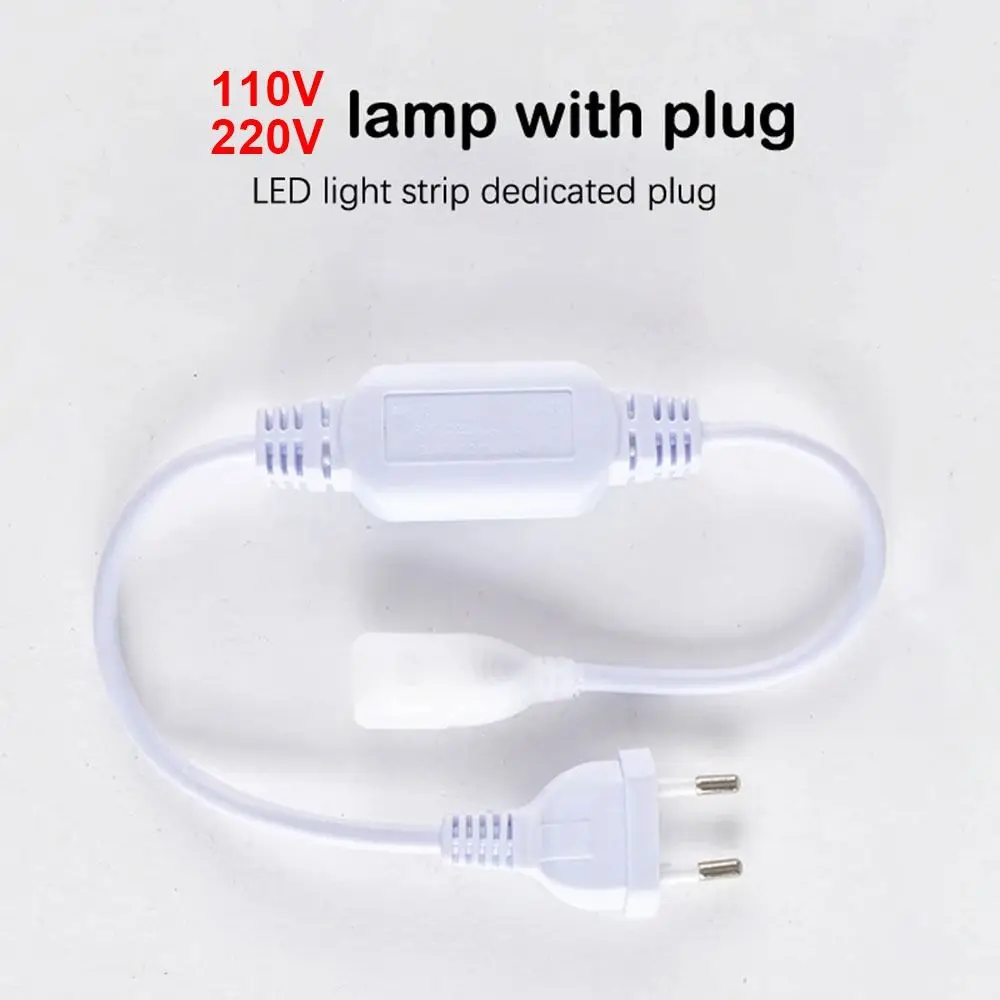 1 Uds nuevo con conector de barra de luz de enchufe de alto voltaje 110V/220V enchufe de tira de luz impermeable 25m COB accesorios de luz LED - imagen 5