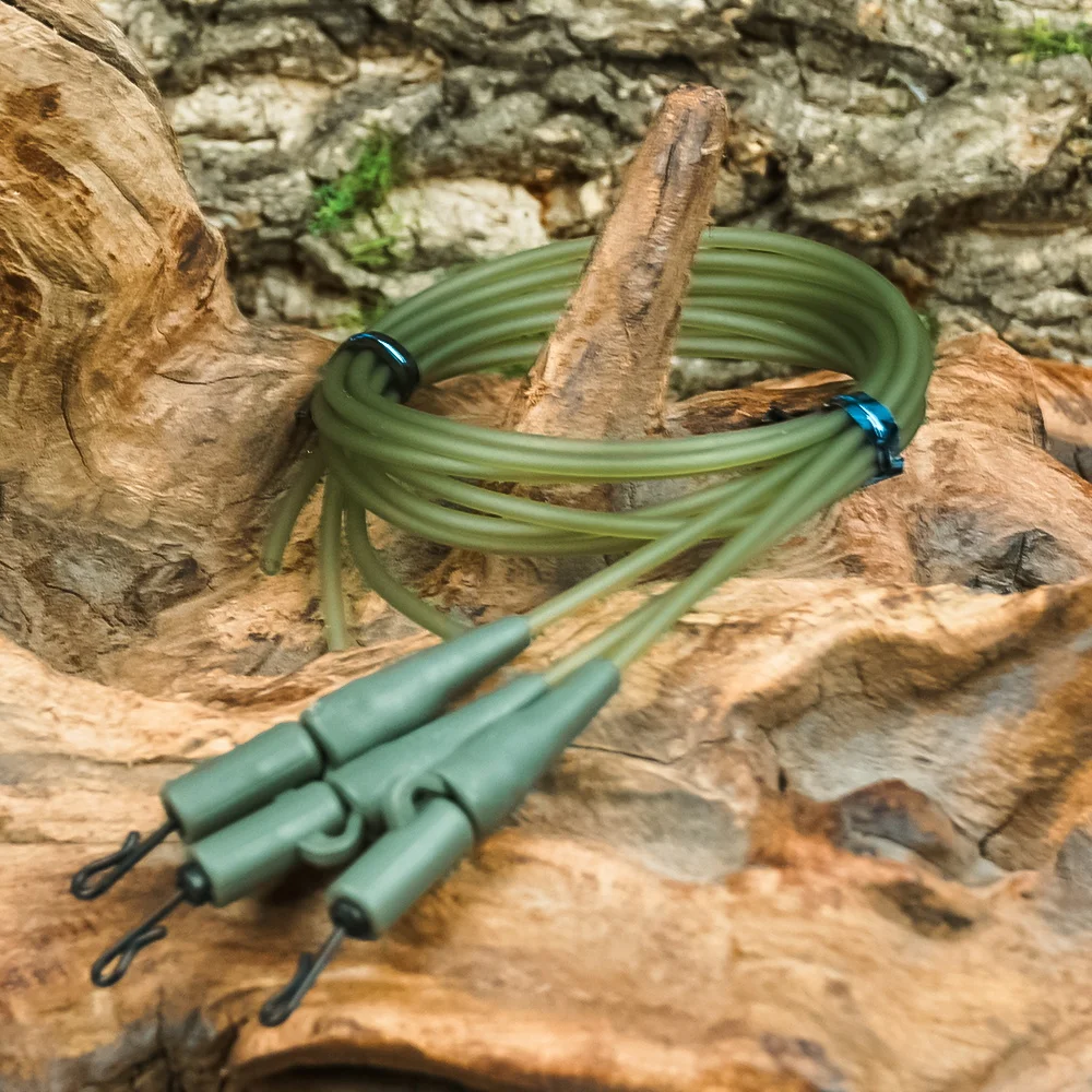 Hirisi-plantilla de pesca de carpa, mangas de línea de gancho, funda de tubo de aparejo suave, línea de pesca de imitación para aparejo de carpa, herramienta de accesorios - imagen 2