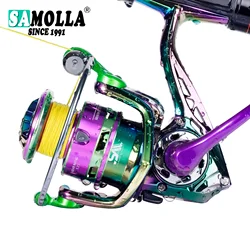 SAMOLLA Carrete giratorio para pesca deportiva en agua salada