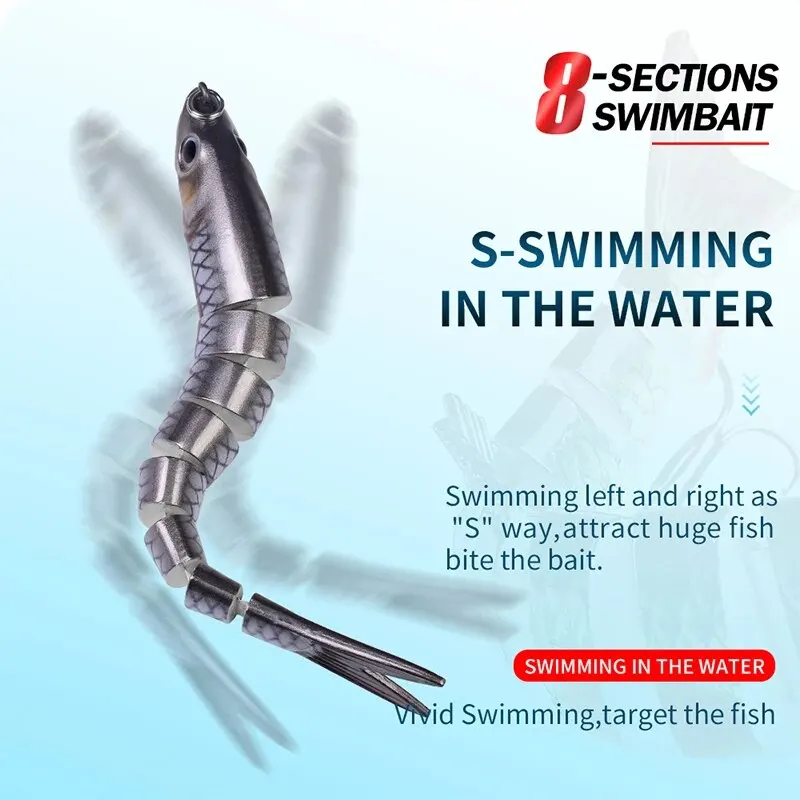 Señuelo de varias secciones, cebo duro de Pesca Artificial de 13,5 cm y 19g para pez perro, Lucio, perca, Swimbait falso, Pesca en el mar - imagen 4