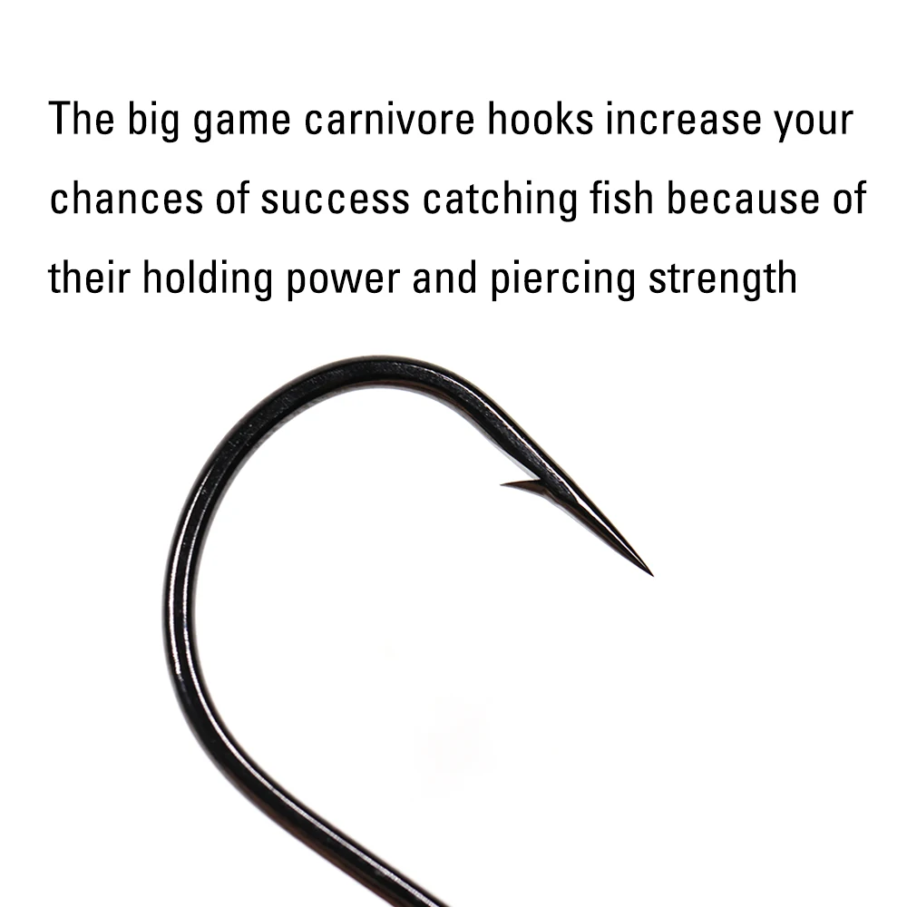 ICERIO-anzuelo elástico largo de 1/0 - 6/0, 2X gancho de atado de moscas de fuerza y espacio para moscas depredadoras grandes, Lucio, lubina, pesca almizclada - imagen 4