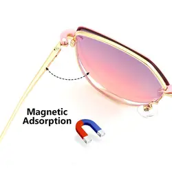 Gafas polarizadas pesca con marco metal, antiluz azul e imán clip