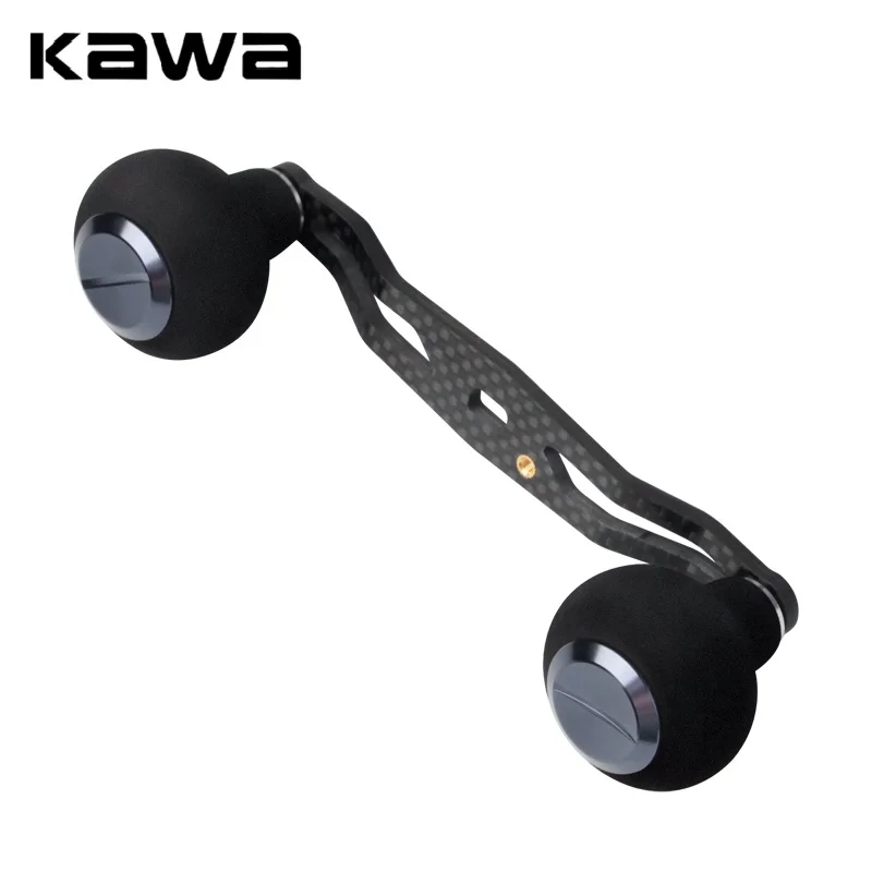 Kawa nuevo mango de carrete de pesca de fibra de carbono con perilla Eva longitud 120mm tamaño 7x4 y 8X5mm para accesorio basculante de carrete D/S