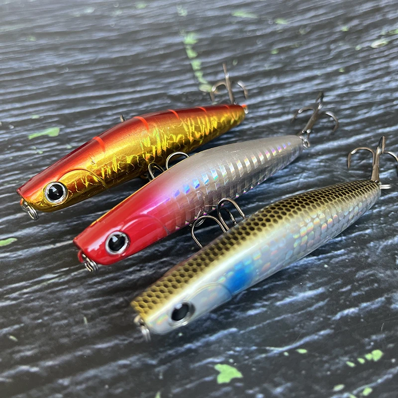 Señuelos de pesca con palo de Pecil que se hunden, cebo duro Artificial de tiro largo, Wobbler Popper, lubina, trucha, Swimbait, equipo de pesca, 80mm, 18g - imagen 3