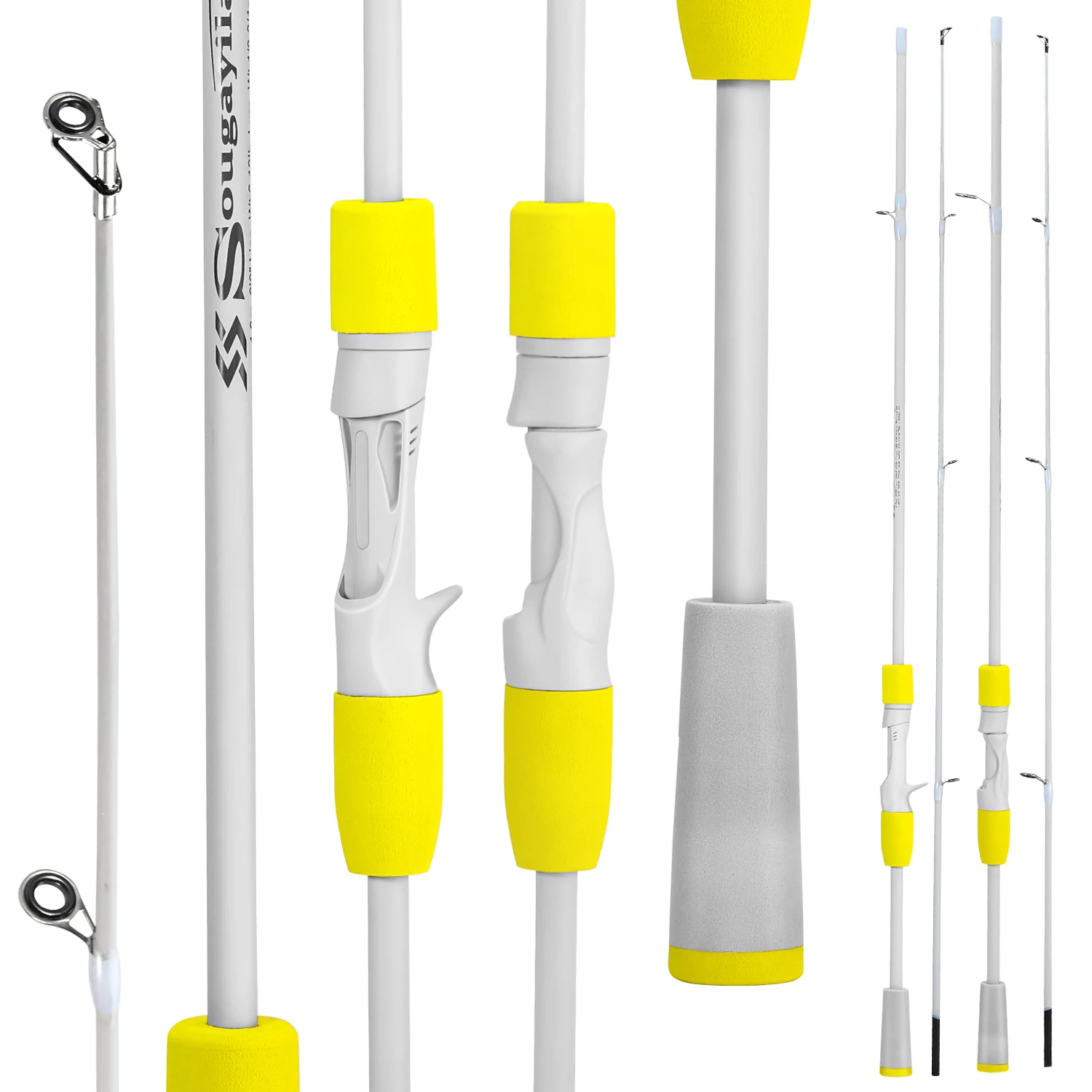 Sougayilang 2 sectie Hengel Koolstofvezel Spinning Hengel 1.8/2.1m Ultralight Casting Hengel M Power voor Bass forel Vis