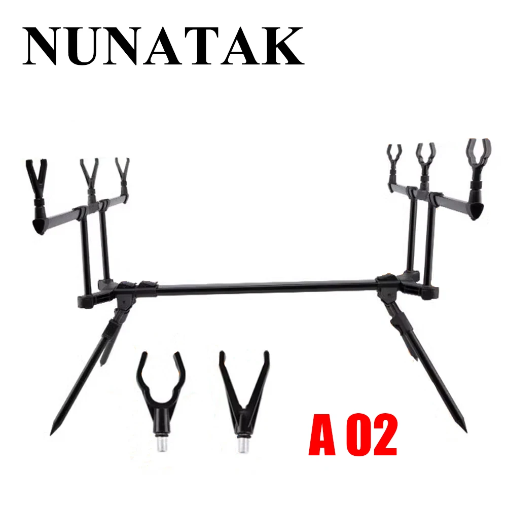Soporte para caña de pescar NUNATAK, soporte plegable de 4 pies para carpa, marco de soporte para caña de alto carbono, soporte para pesca en el mar, herramientas de pesca de carpa - imagen 4