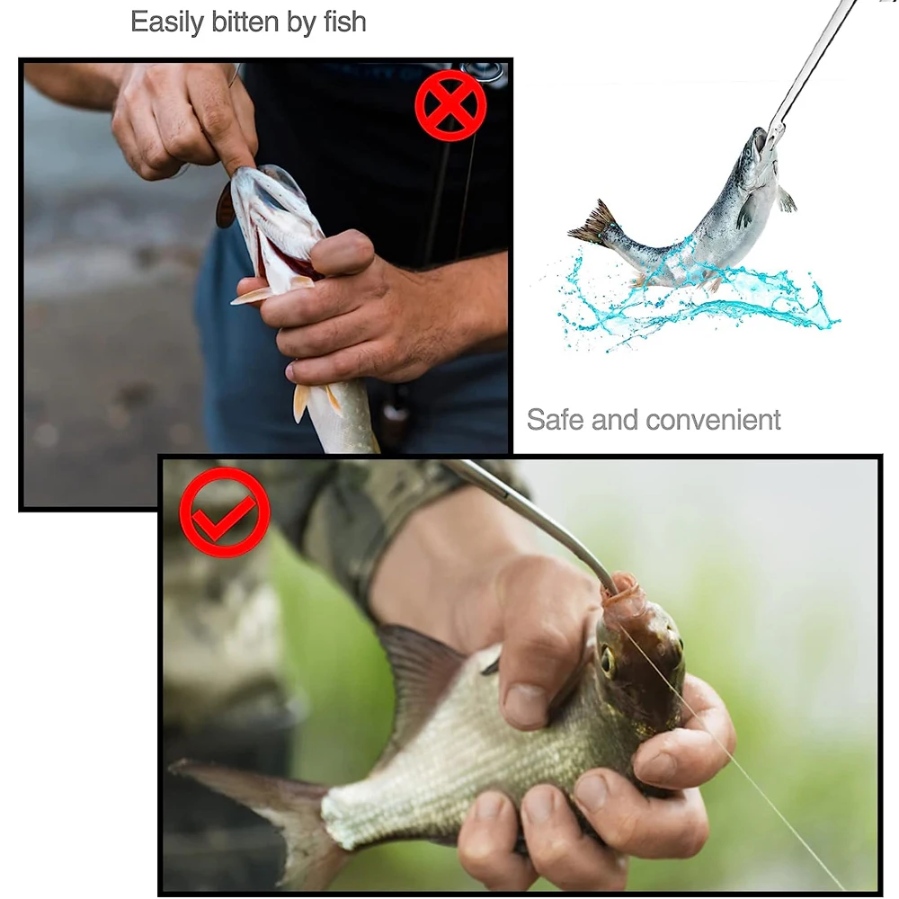 Extractor de anzuelos de acero inoxidable, separador exprimidor de desacoplamiento rápido, herramienta de anzuelos de agua dulce y salada para pescar - imagen 5