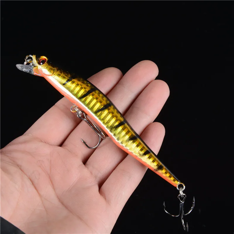 Señuelos de Pesca de pececillos, cebo duro Artificial de 11,5 cm y 11,5g, Swimbait flotante, Wobblers Perch 3D Eyes - imagen 4