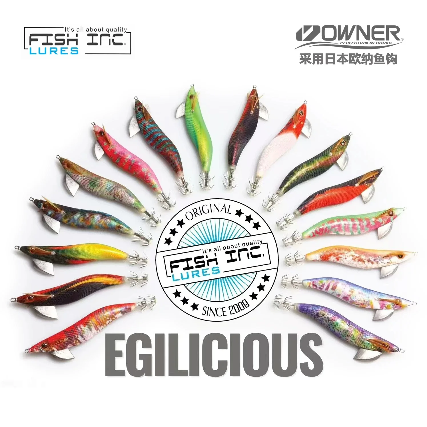 Plantillas de calamar con tinta de pez, 2,5 EGI, señuelo de pesca, desgarrador de madera, ocultos para cortar, gananchos de cola brillante, 12 gramos, pesca de rocas y barcos - imagen 2