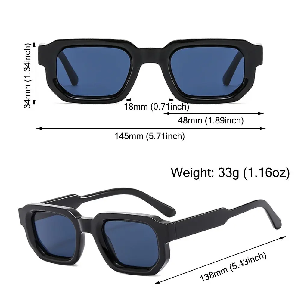 Gafas de sol Retro con montura cuadrada pequeña para hombre y mujer, lentes de sol con protección UV400, Estilo Vintage Punk, para deportes al aire libre, Y2K - imagen 5