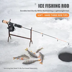 Caña pesca hielo mango corcho – Fibra de vidrio ligera