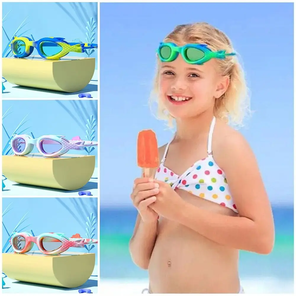 Gafas de natación de verano para niños con dibujos animados HD, antivaho, impermeables, bonitas gafas de buceo para niños - imagen 4