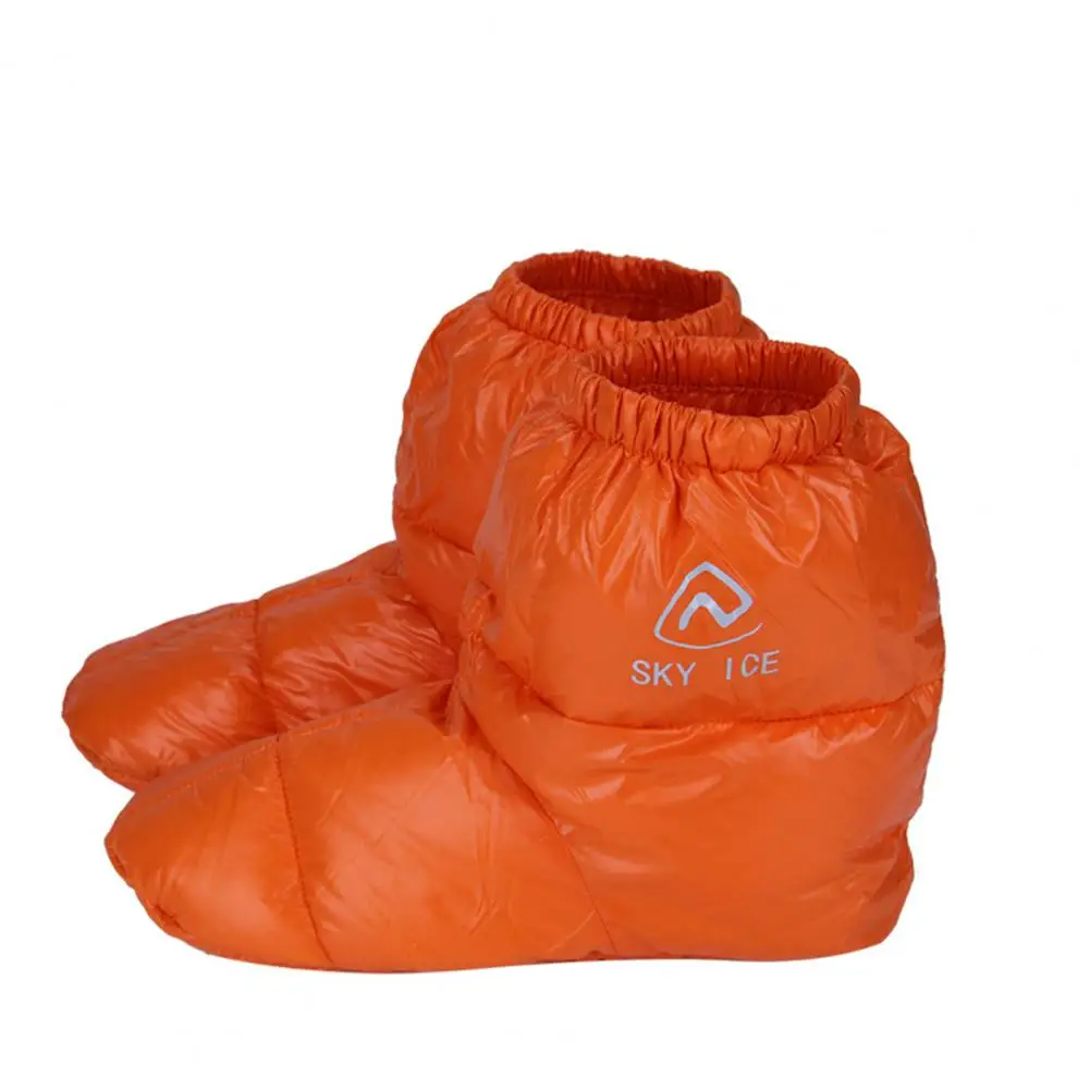 Botines cálidos para invierno, calcetines para tienda de campaña al aire libre, cubiertas cálidas para pies, zapatillas suaves, calzado esponjoso impermeable, calentadores acogedores