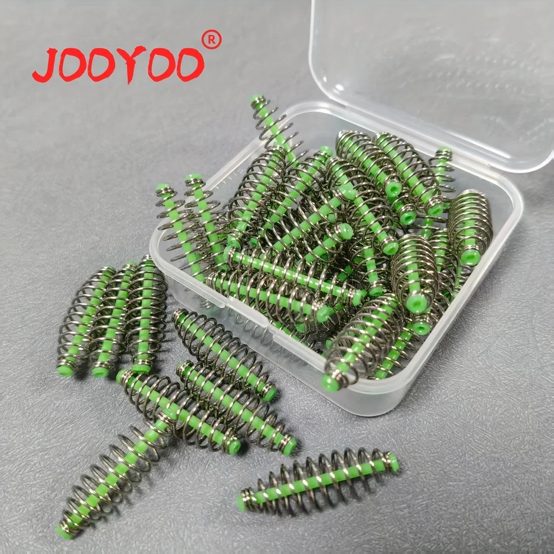 Azul/verde 30 Uds Kit maestro de pesca de carpa alimentador lanzador de cebo de resorte ganchos de explosión soporte de cebo aparejo de varilla