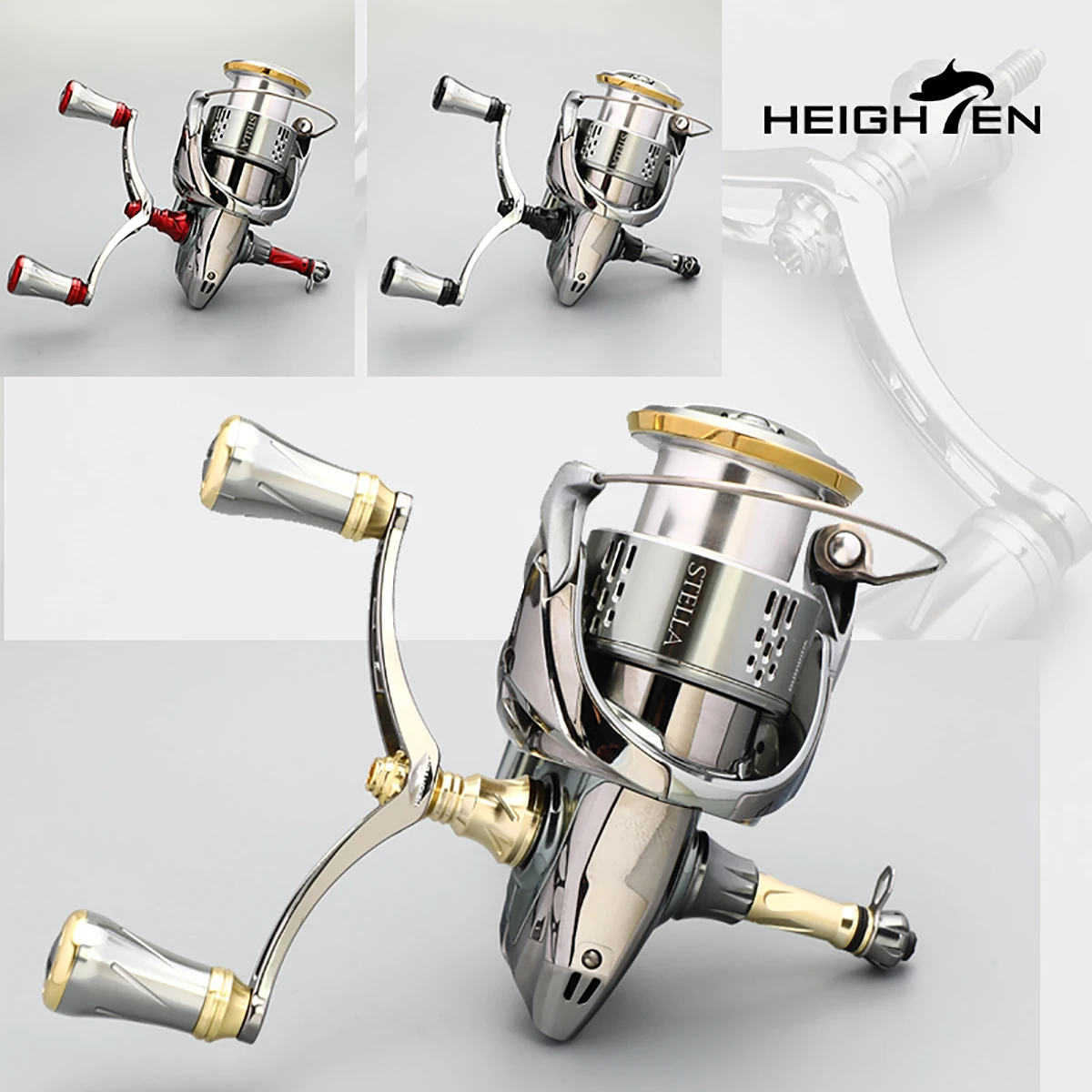 Aumentar los brazos basculantes dobles del carrete giratorio: espaciado entre ejes de 98 mm, perilla de 20 mm de diámetro |     Se adapta a piezas Mod de carrete Daiwa y Shimano - imagen 3