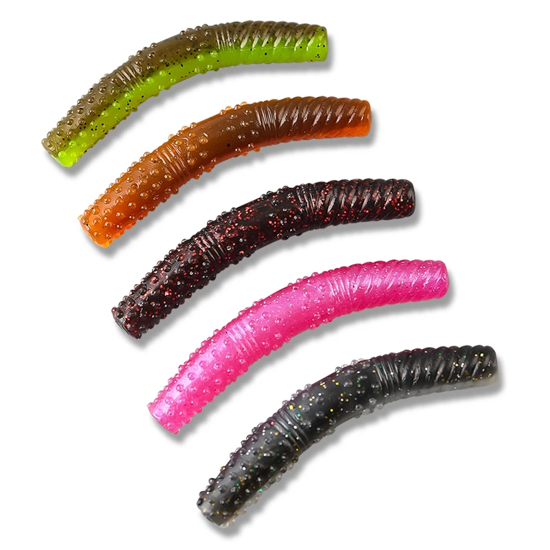 TAIYU 5 uds 6,5 cm 3,9g palo flotante gusano señuelo TPE gusano de fideos con cebo suave de pescado - imagen 2