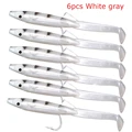 6pcs White gray