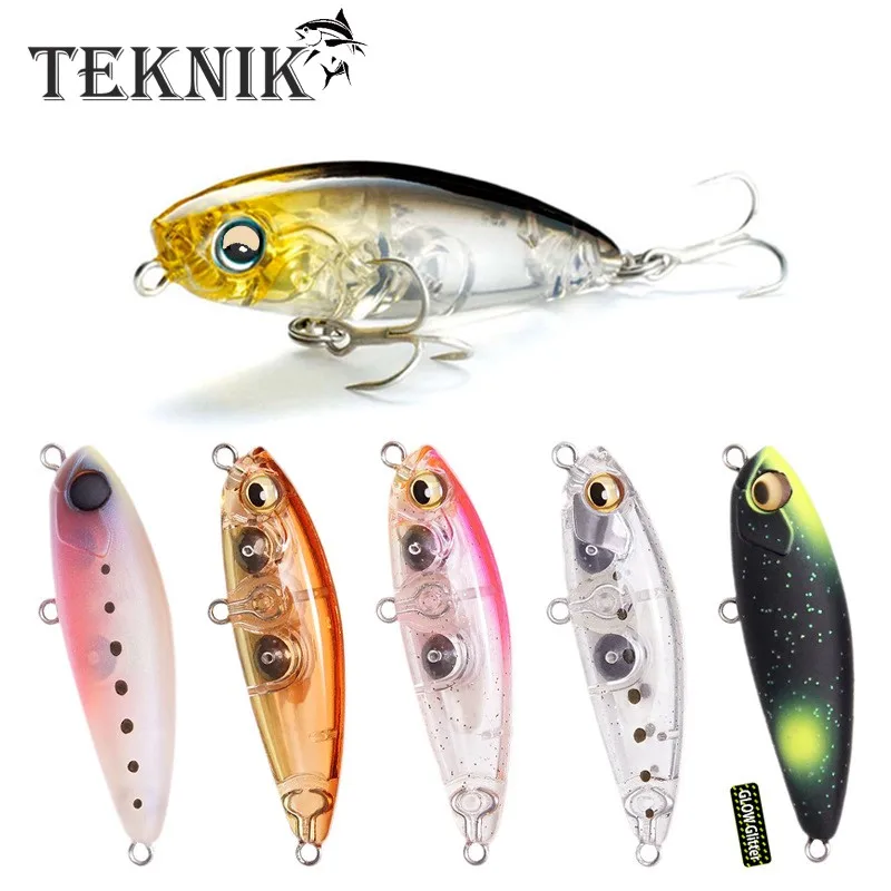 Señuelo de Pesca con lápiz japonés Terrier 43S, 43mm, 4g, Wobbler que se hunde, Mini cebo Artificial de agua salada para Pesca, Rockfish, lubina