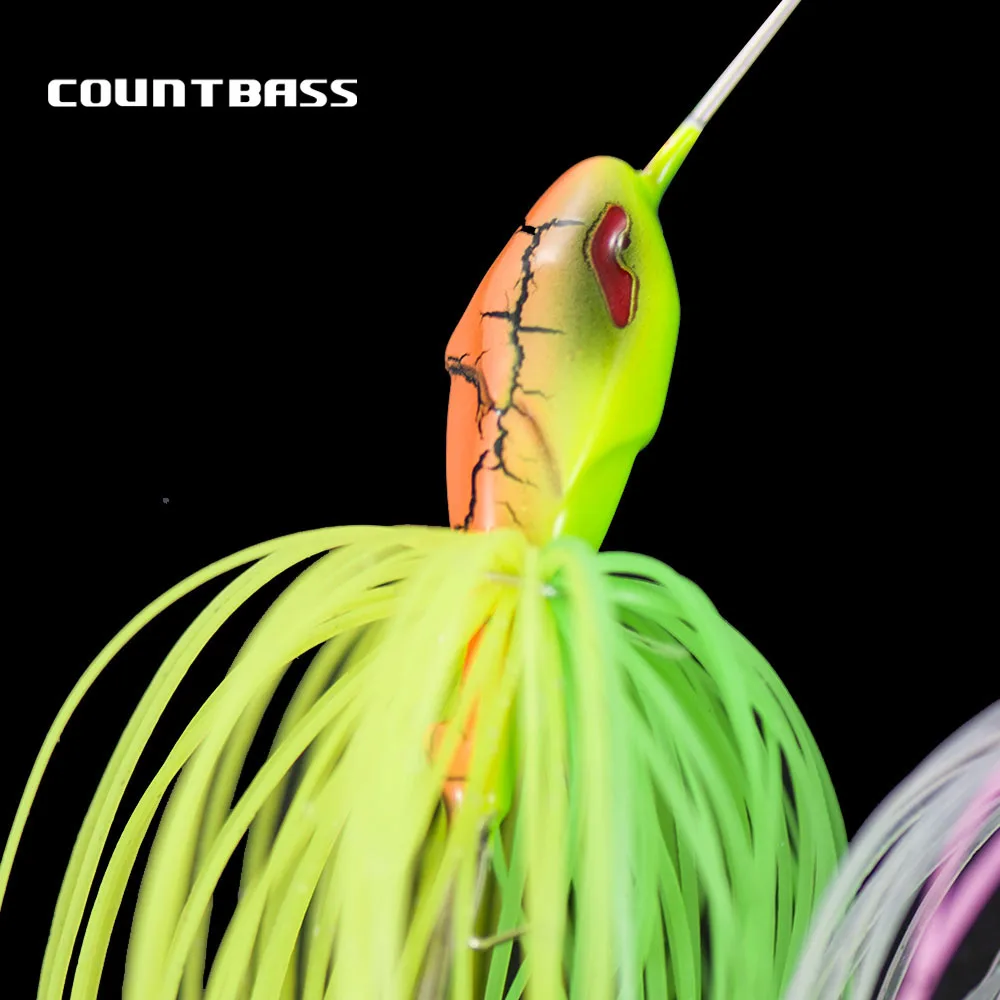 COUNTBASS cebos giratorios con anzuelo VMC y falda de silicona - imagen 4