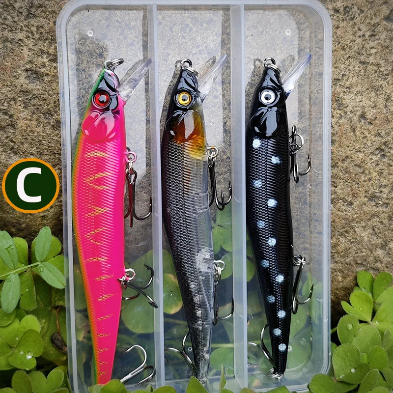 3 unids/caja juego de Señuelos de Pesca cebo duro Mini pececillo flotante columpio Crankbait Crazy Wobblers Artificial biónico manivela señuelos - imagen 5