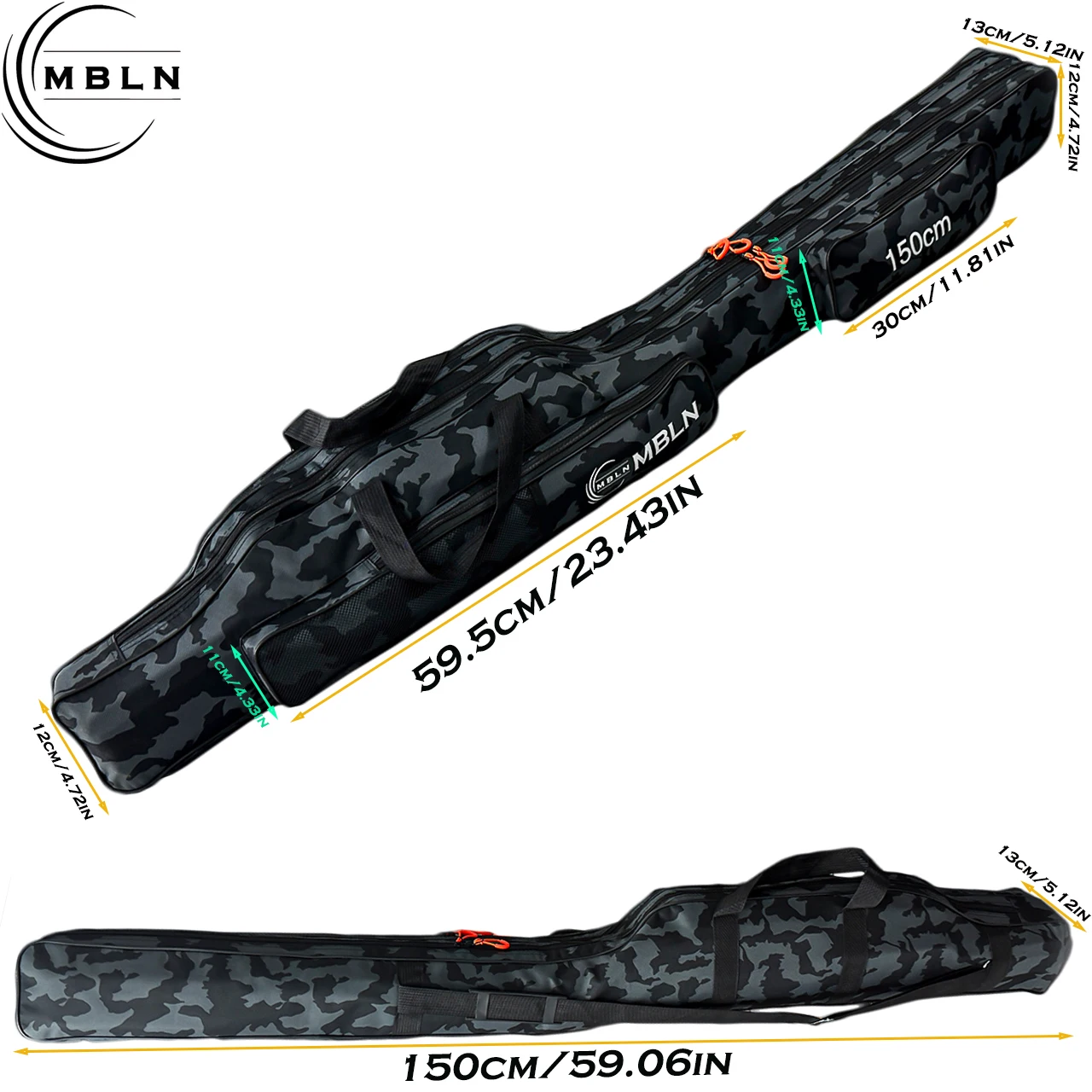 Bolsa de Pesca MBLN Plegable – Porta Cañas 1,5 m Doble Capa - imagen 5