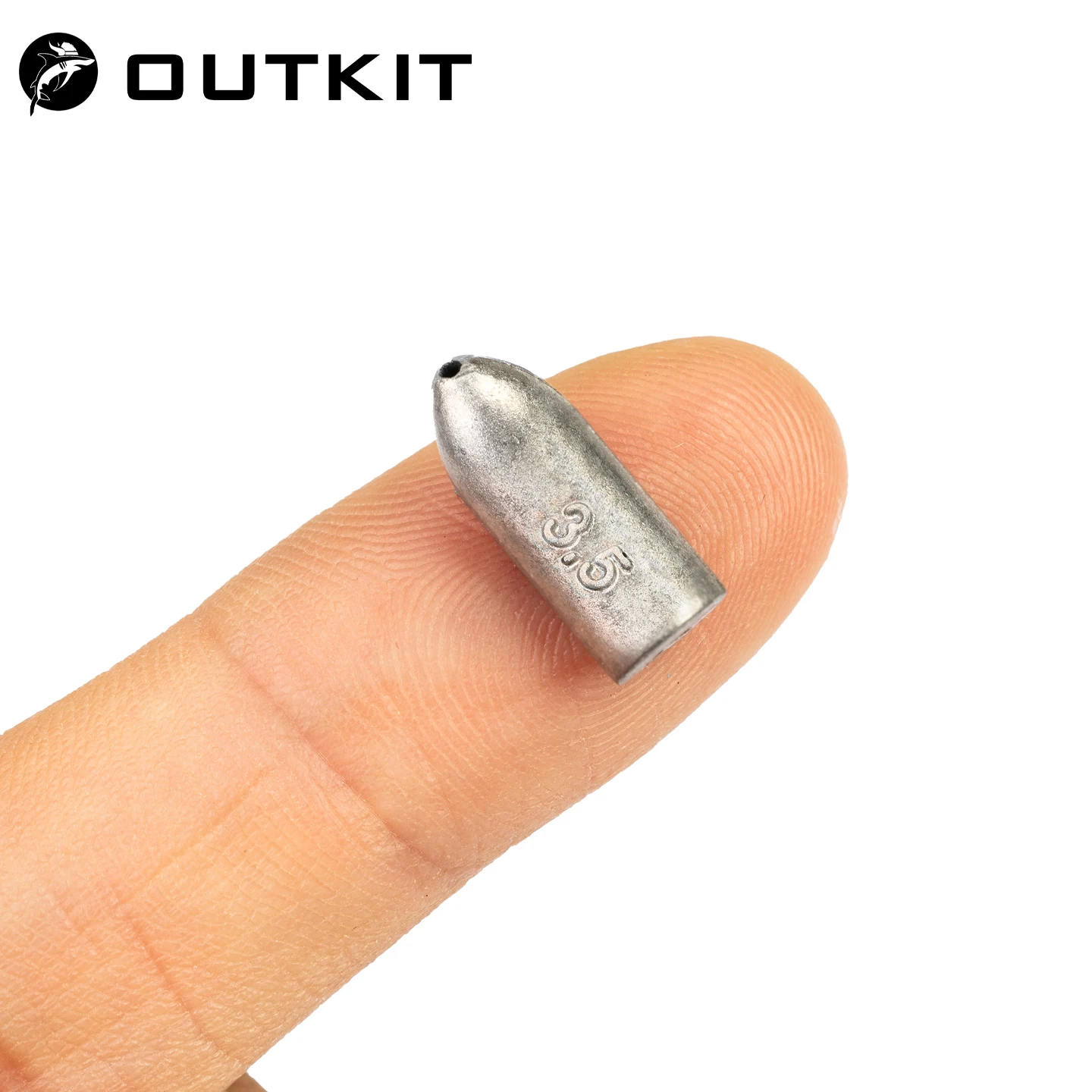 OUTKIT 10 unids/lote nueva pesca Micro plomo bala pesca plomo hundimiento señuelo suave Jig Head forma de bala lubina 1,8-6g