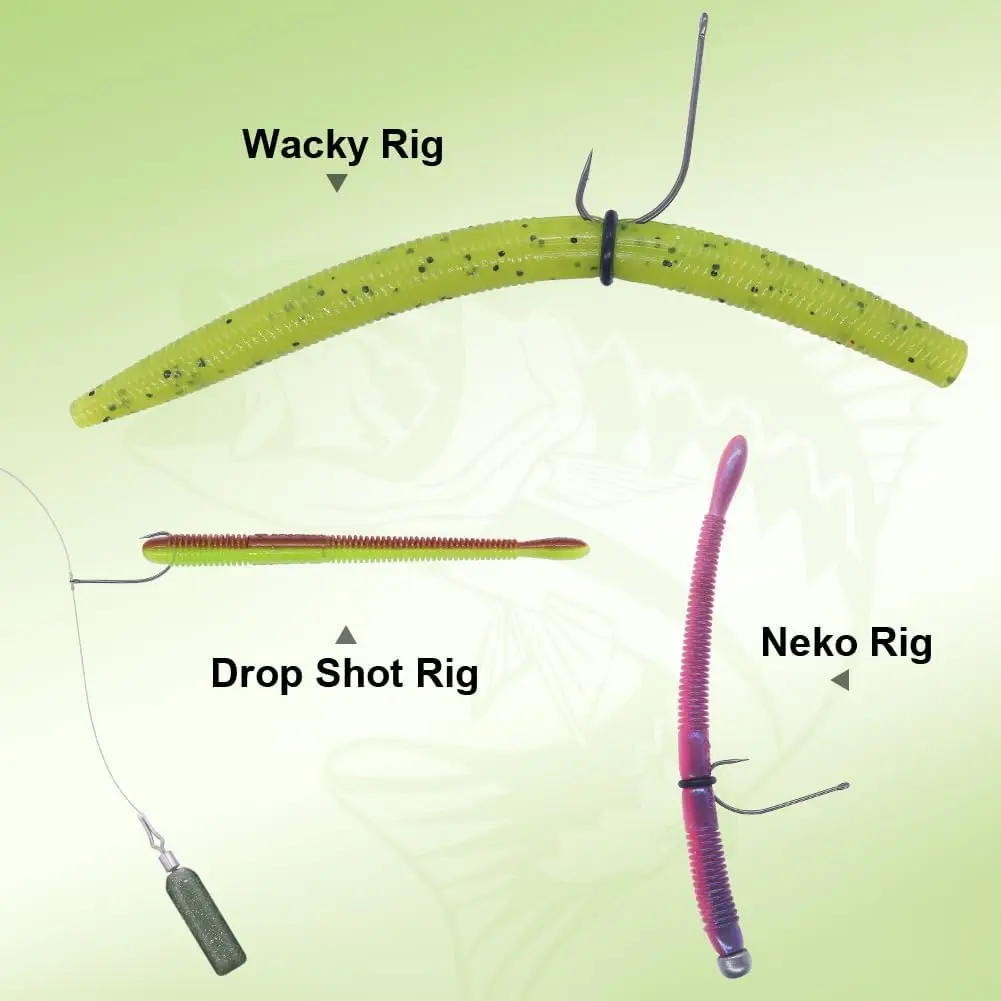 FishTrip-anzuelo de caña larga para pesca de lubina, anzuelo de cebo de gusano suave forjado, aparejo loco/Neko para agua dulce y salada, 25-50 Uds. - imagen 3