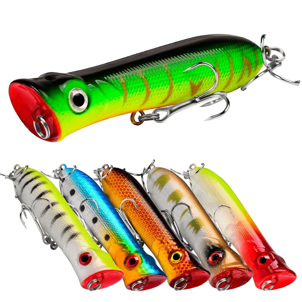 Señuelo de pesca Topwater Popper, 8cm, 12g, Crankbait, carpa, mosca, agua dulce, cebo para insectos marinos, señuelo falso, señuelo de hielo para pesca - imagen 2