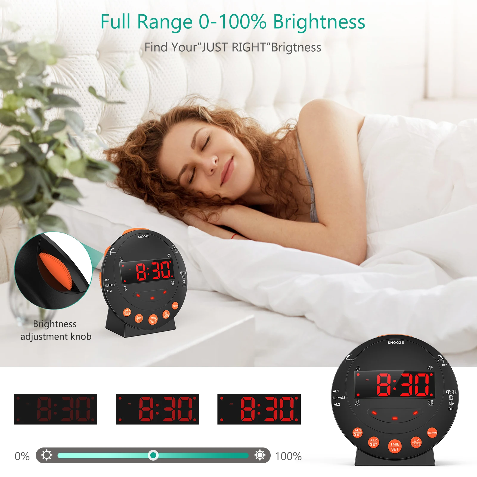 Despertador Potente ORIA con Vibrador de Cama – Regulable para Sordos - imagen 4