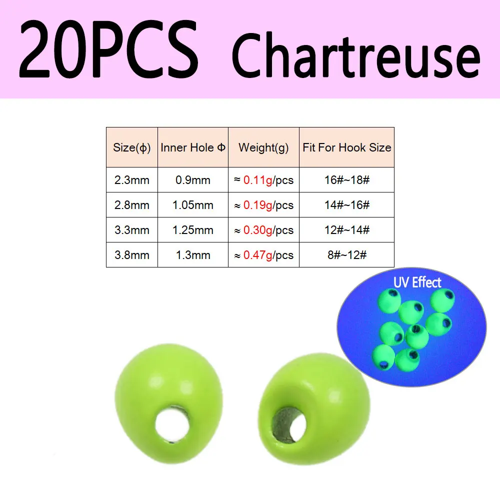 20pcs Chartreuse