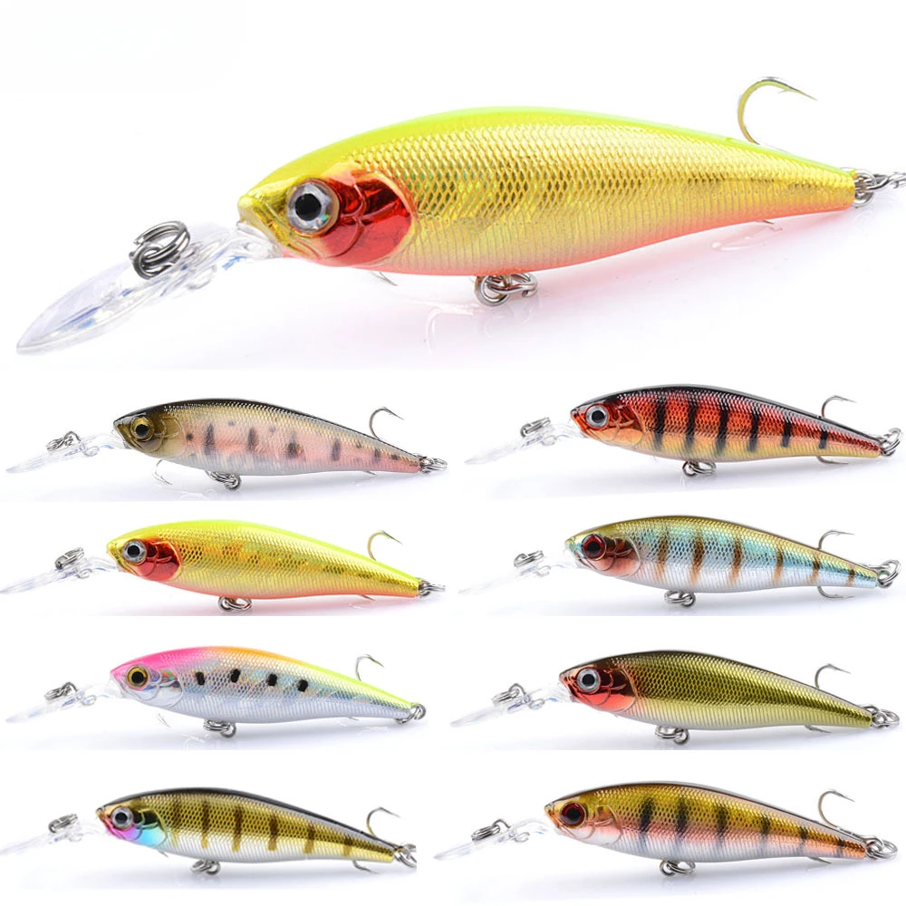 1 Uds 93mm 6,5g Señuelos de Pesca flotantes Minnow Pesca Isca Wobblers cebo duro Artificial para Lucio Swimbait equipo de Pesca - imagen 2