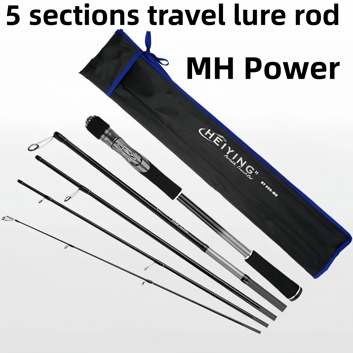 Caña de spinning HeiYing MH – Carbono portátil para pesca en mar - imagen 4