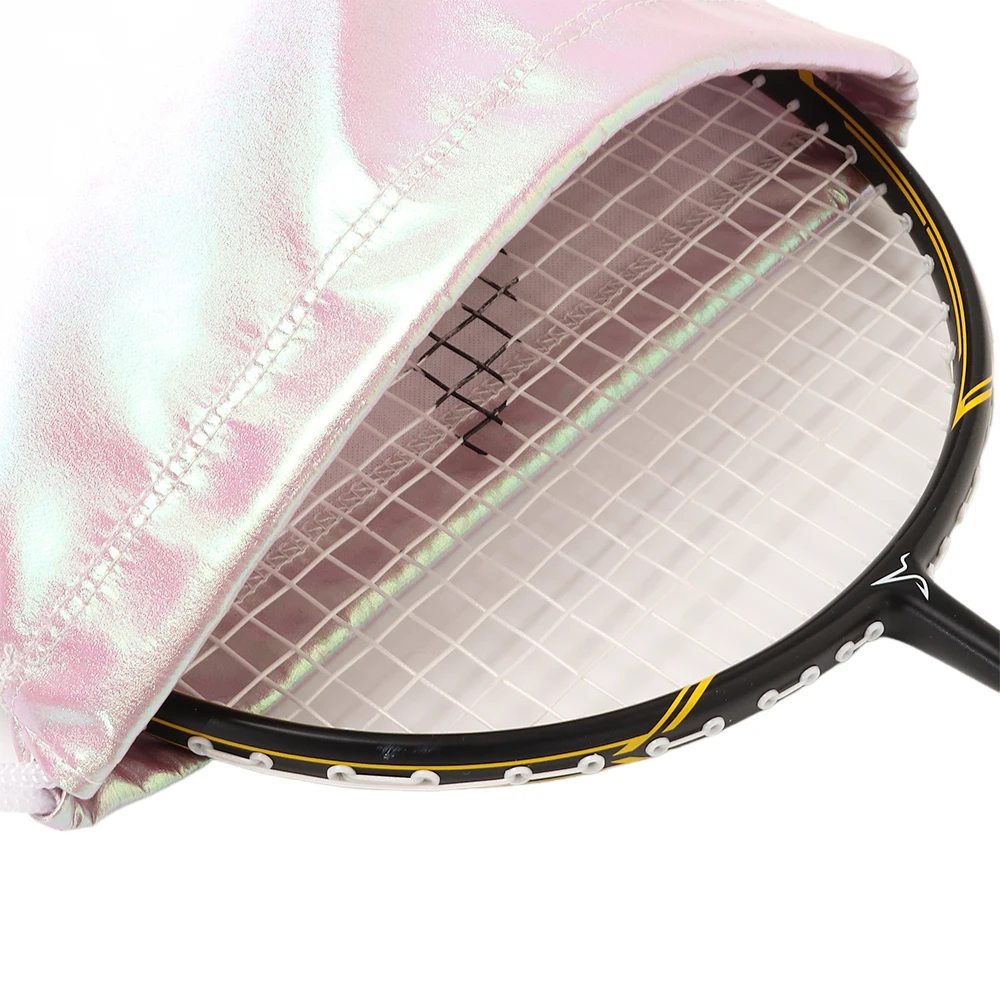 Bolsa con cordón para raqueta de bádminton de poliéster, bolsa de bolsillo para raqueta colorida de Color degradado, funda protectora, accesorios para bádminton - imagen 3