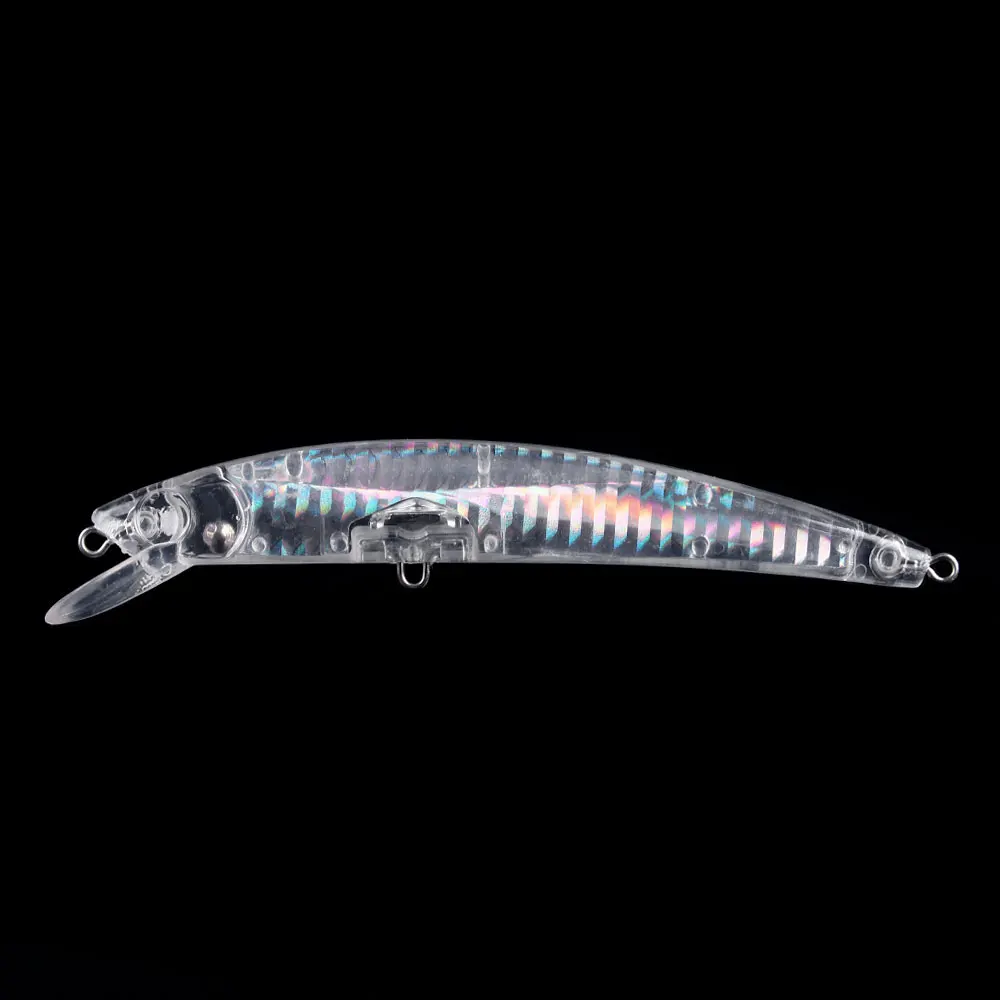 Cebos articulados en blanco nude, cebo crankbait Minnow, cuerpo de señuelo sin pintar, 10 piezas, 12cm, 12g - imagen 3