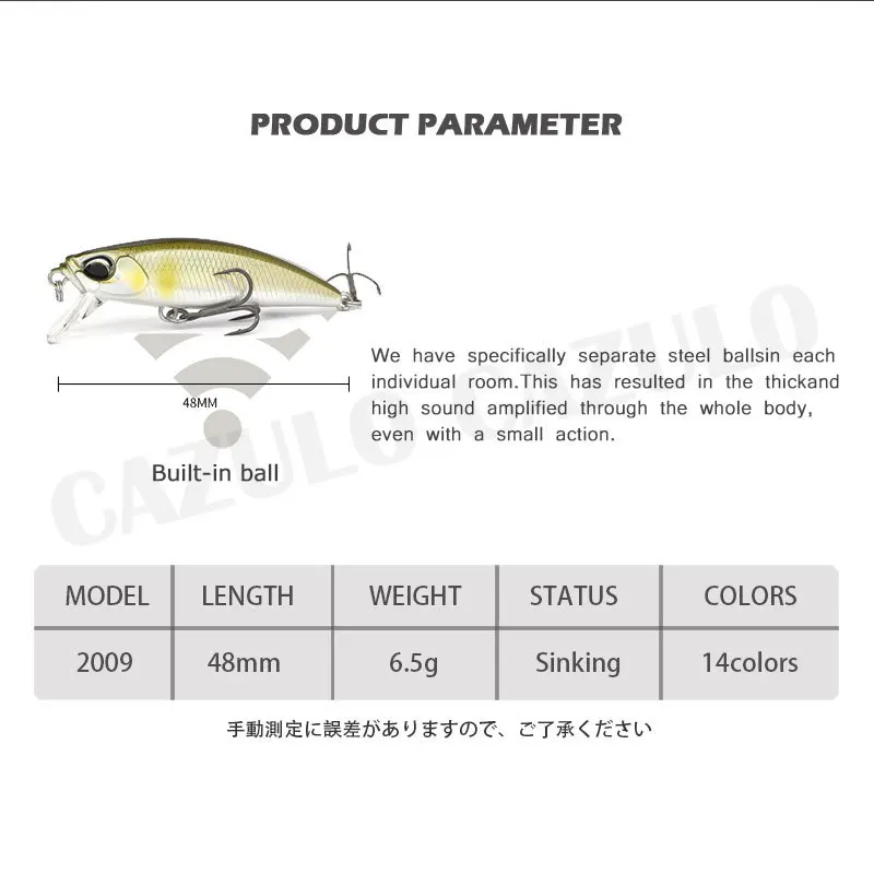 Señuelo Artificial De Pesca De piscardo, Accesorios De Pesca De largo alcance, 48mm, 6,5g - imagen 5