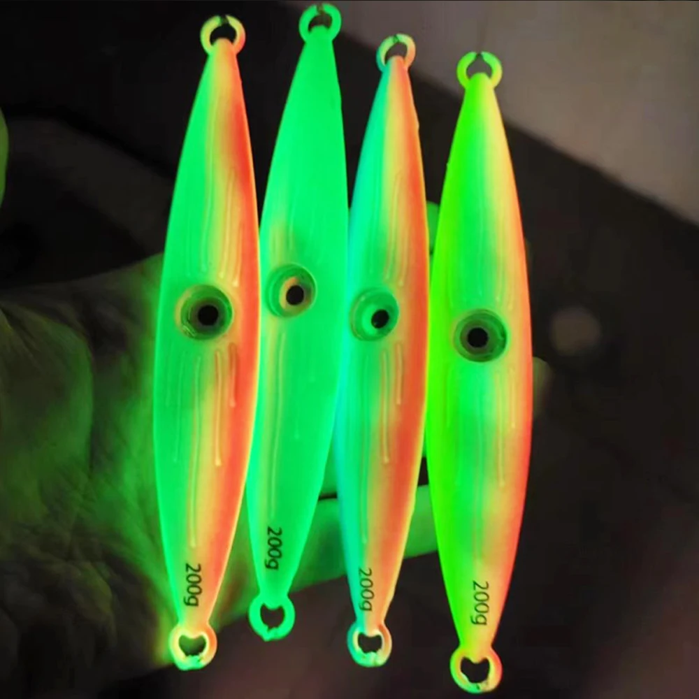VOLIN-señuelo de pesca de Metal, señuelo duro de 120g, 150g, 200g, 250g, señuelo de pesca Jigging, señuelo luminoso parpadeable en agua, 1 ud. - imagen 5