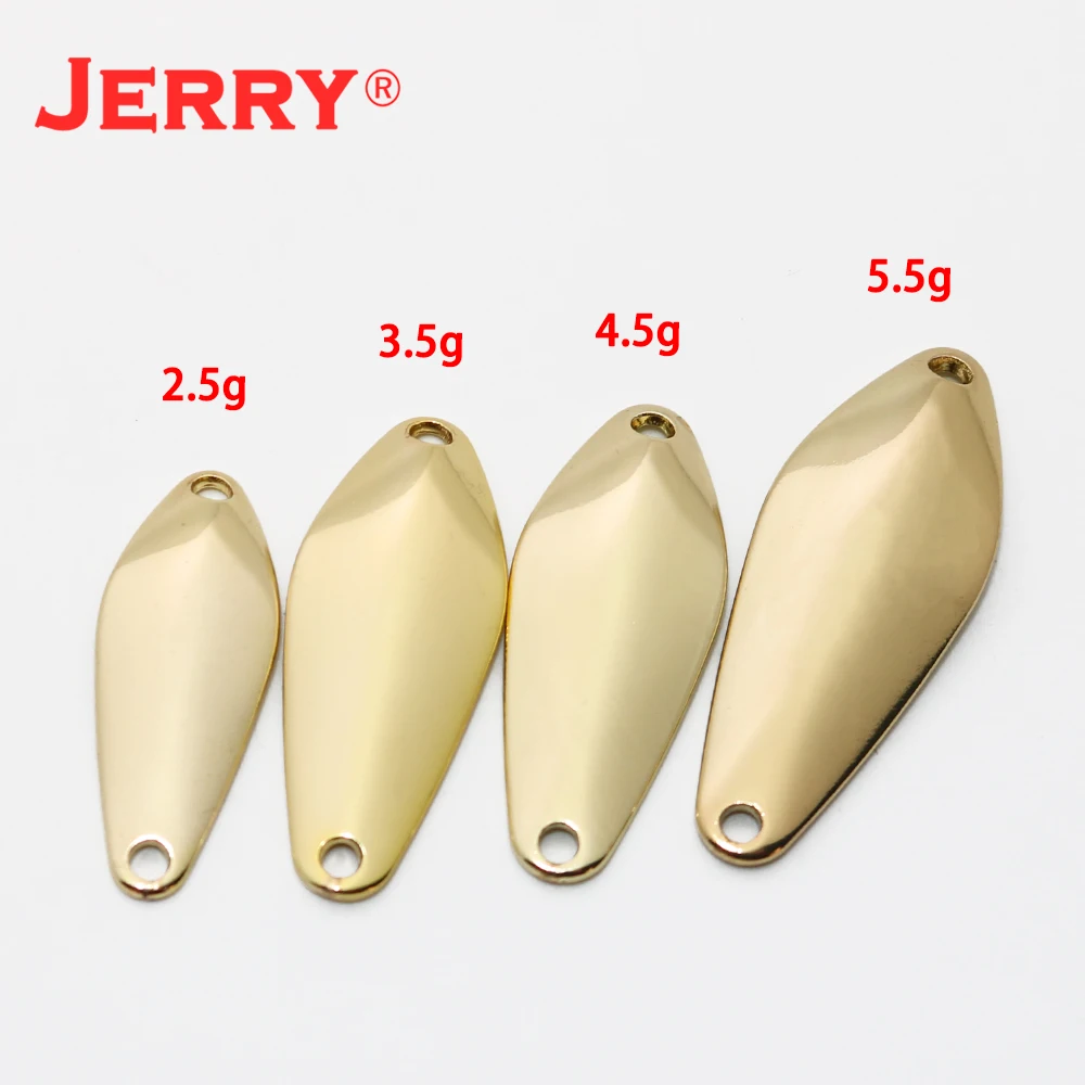 Jerry Draco 50 Uds 2,5g 3,5g 4,5g Micro cucharas señuelo de Pesca sin pintar área en blanco cucharas de trucha Spinner cebo Pesca parpadeantes - imagen 4