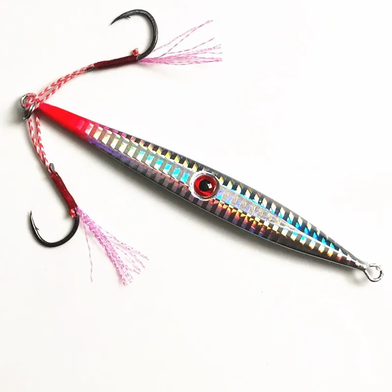 Shore Cast Jig Fishing Lure Hard Bait 40g 60g 100g Metal Jigbait Artificial Lures Mackerel Bass Mandarin Catfish 4 Pieces SALE - imagen 3