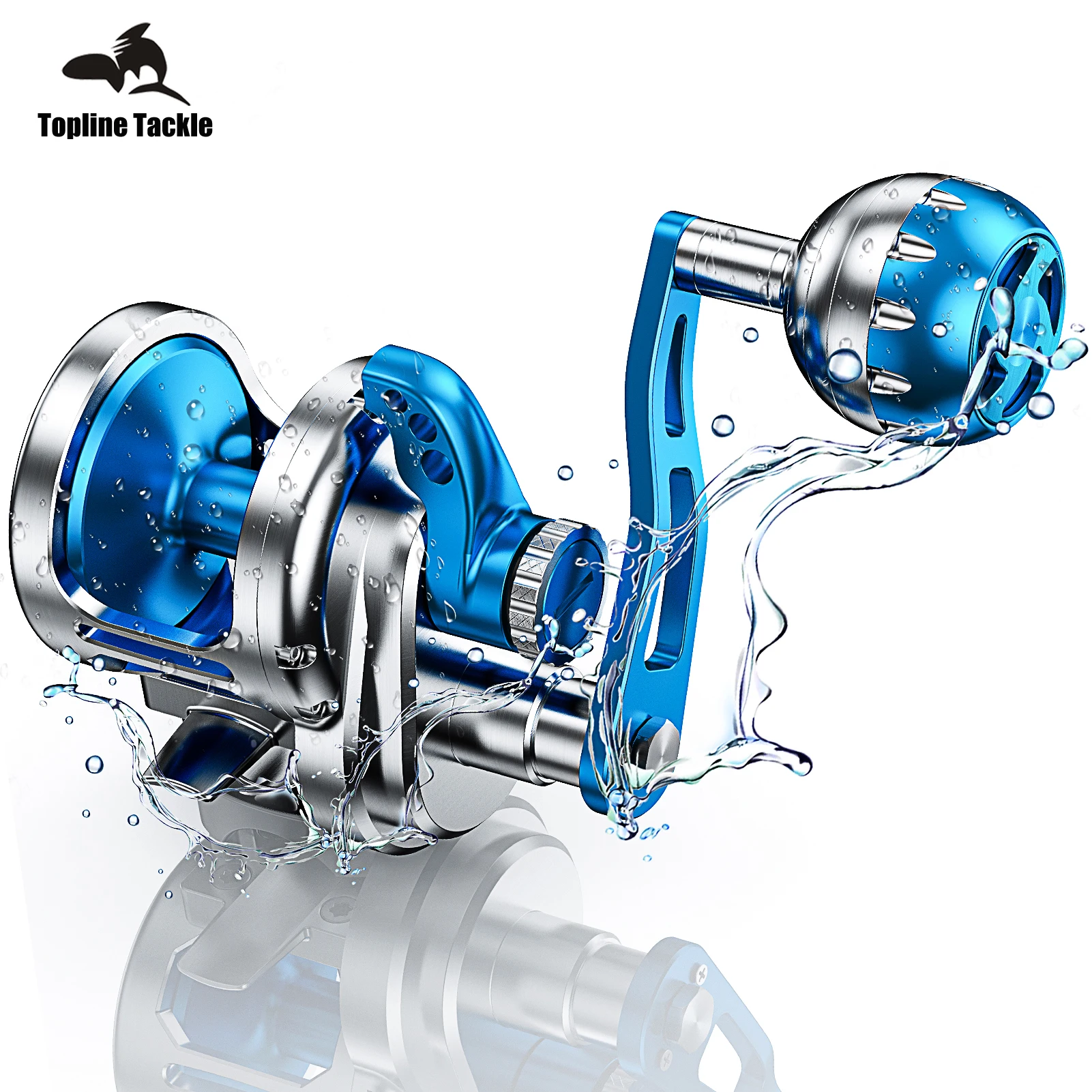 Topline Tackle Carrete Jigging Paso Lento-Arrastre Fuerte Agua Salada
