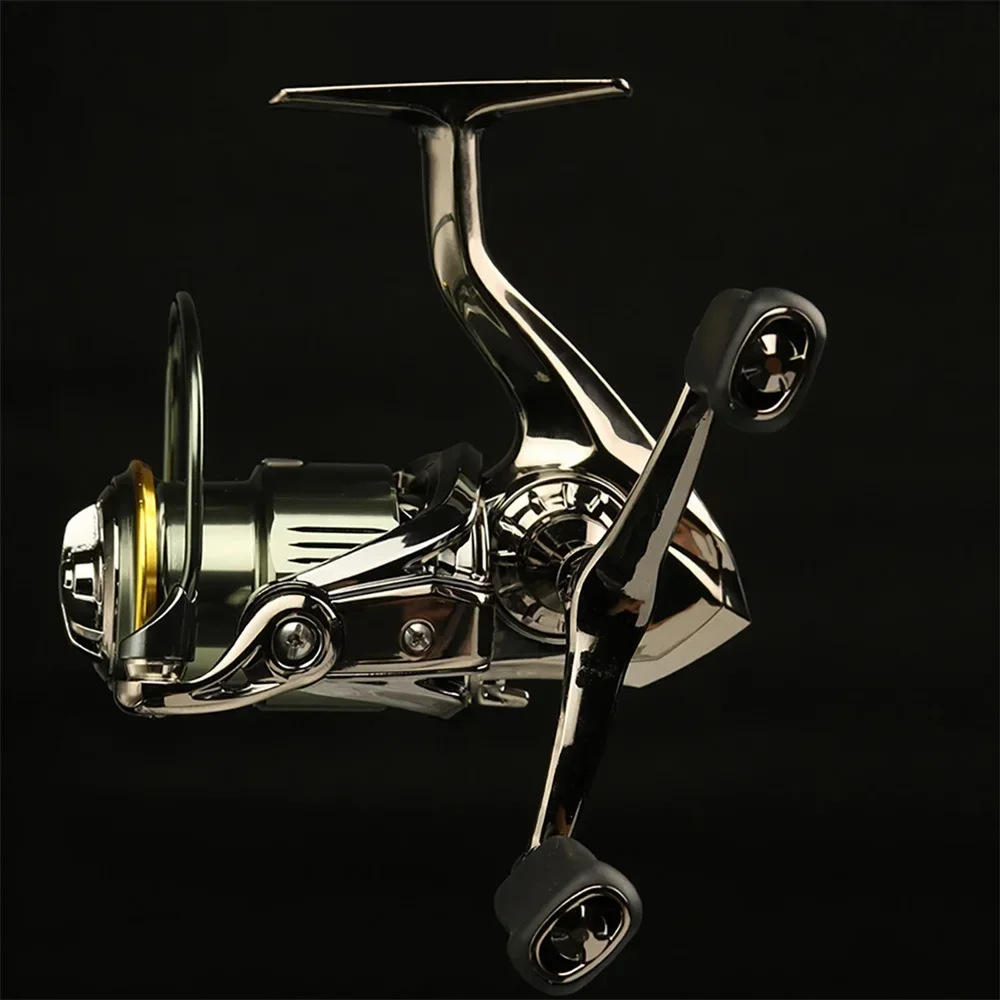 Carrete de pesca serie 1000, 2500, 3500, carrete de Metal duradero, relación de transmisión 5,2: 1, alimentador de pesca de carpa, rueda giratoria, agua salada y dulce - imagen 3