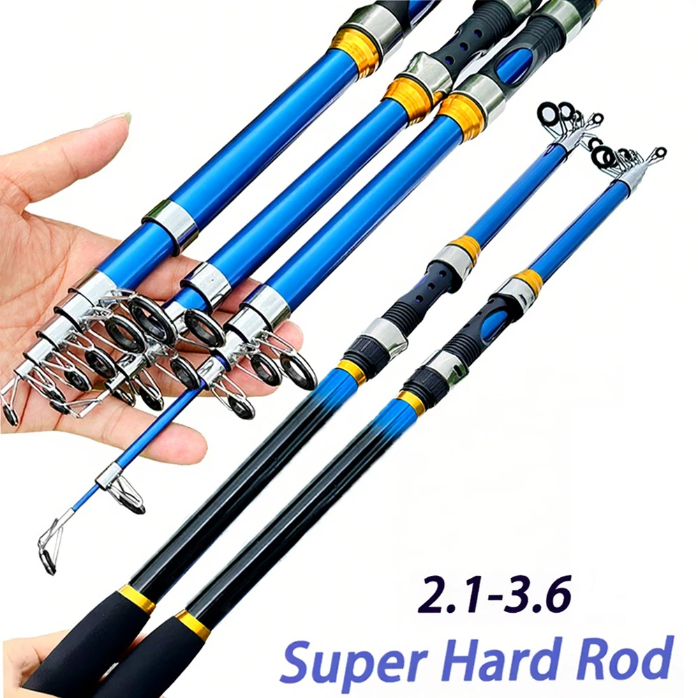 Caña de pescar de carpa 2,1-3,6, lanzamiento de larga distancia, fibra de carbono FRP dura, caña de pescar telescópica súper dura, herramientas de pesca - imagen 3