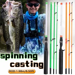 Souagyilang-caña de pescar ultraligera, caña de fundición giratoria, arrastre máximo de 5Kg, para Lucio, trucha, Pesca, 1,8 m, 1,98 m